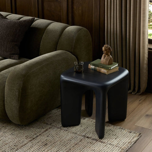 Dante End Table by Four Hands in white. Made from unique in a modern style.