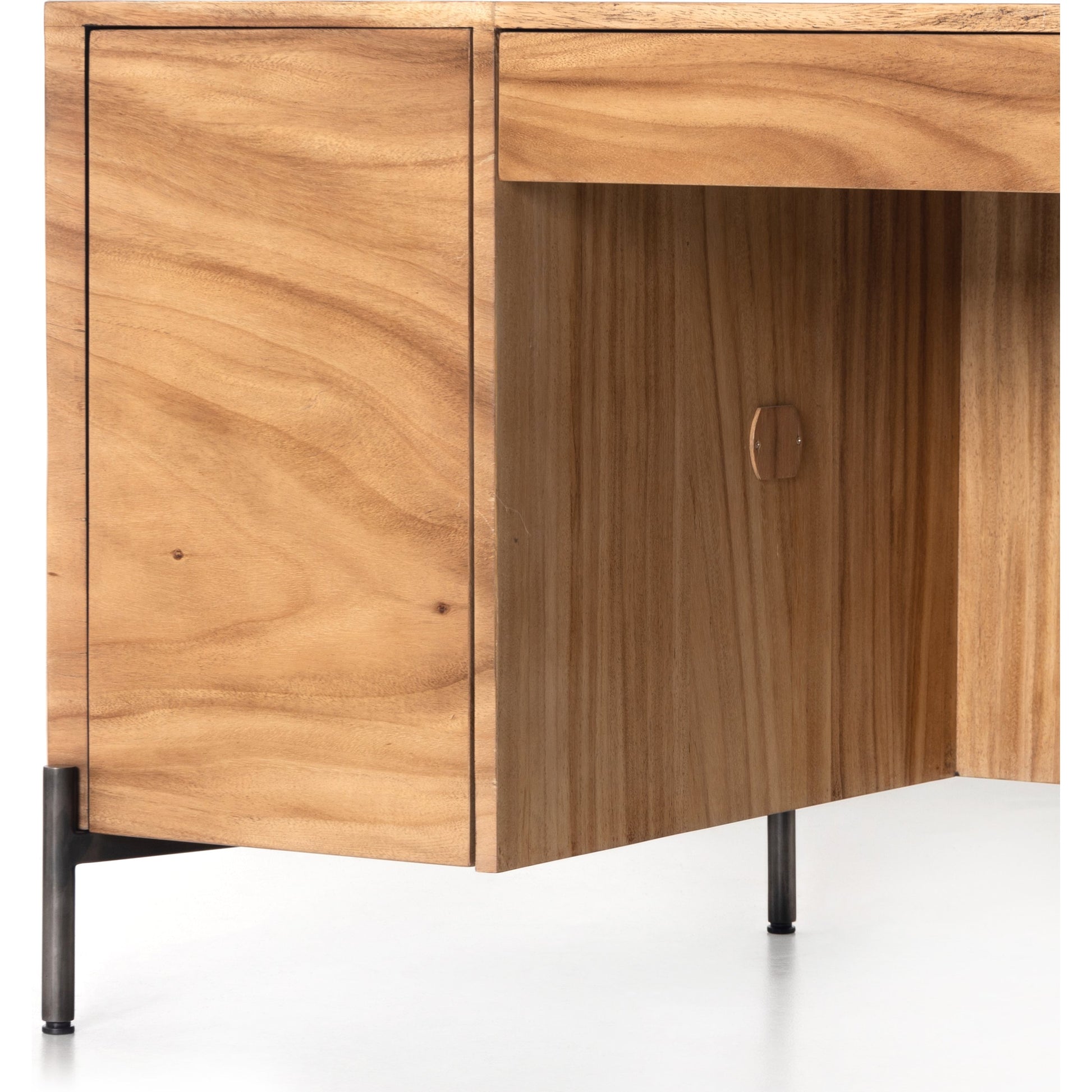 Lunas Executive Desk by Four Hands. Made from unique in a rustic style.