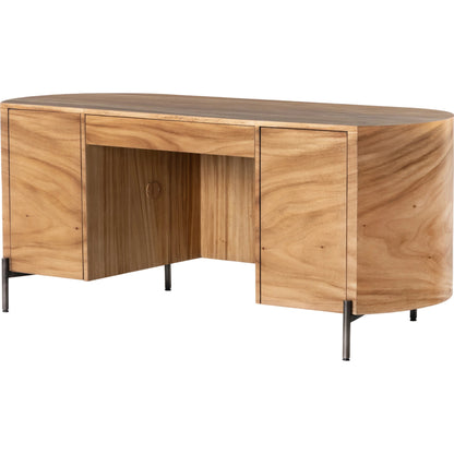 Lunas Executive Desk by Four Hands. Made from unique in a rustic style.
