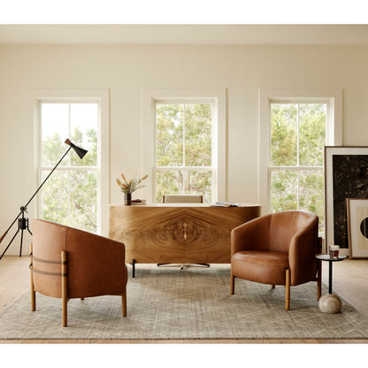 Lunas Executive Desk by Four Hands. Made from unique in a rustic style.