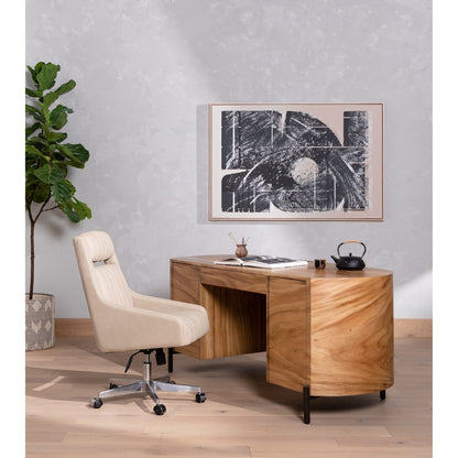 Lunas Executive Desk by Four Hands. Made from unique in a rustic style.