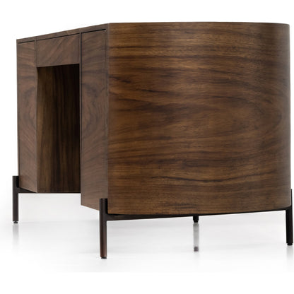 Lunas Executive Desk by Four Hands. Made from unique in a rustic style.