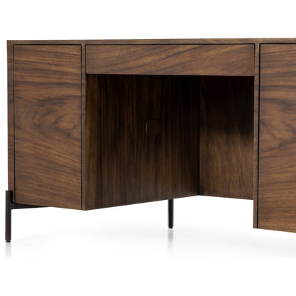 Lunas Executive Desk by Four Hands. Made from unique in a rustic style.