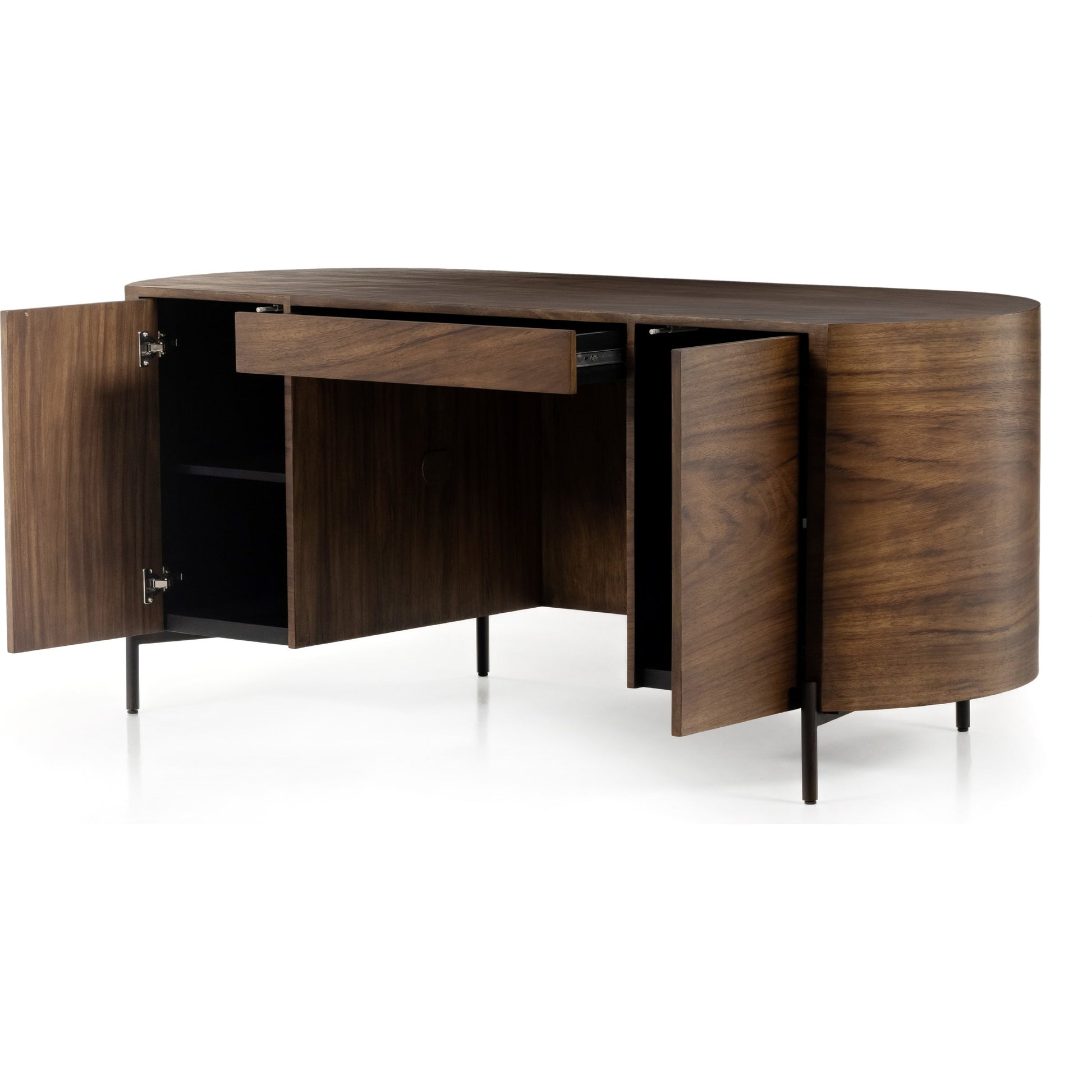 Lunas Executive Desk by Four Hands. Made from unique in a rustic style.