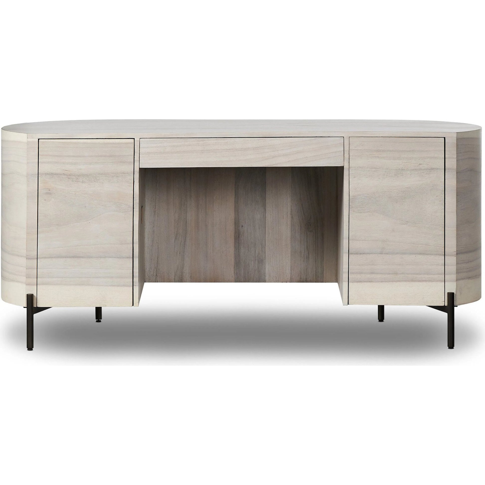 Lunas Executive Desk by Four Hands. Made from unique in a rustic style.