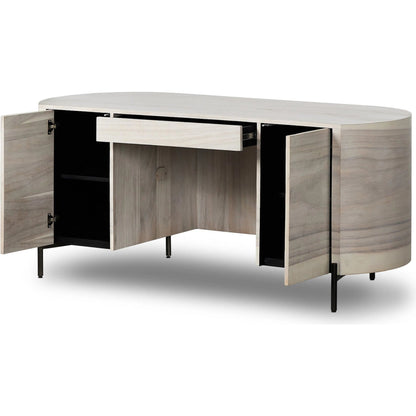 Lunas Executive Desk by Four Hands. Made from unique in a rustic style.