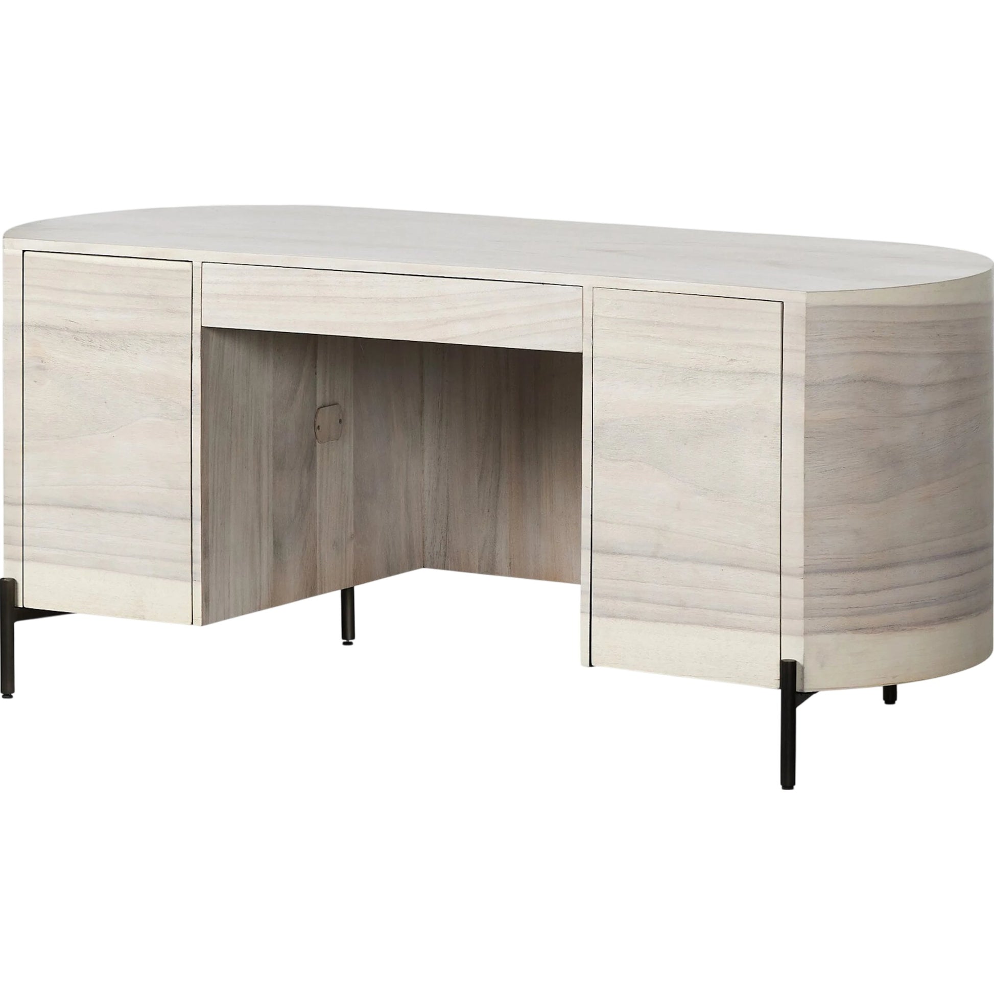 Lunas Executive Desk by Four Hands. Made from unique in a rustic style.