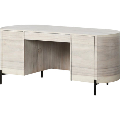 Lunas Executive Desk by Four Hands. Made from unique in a rustic style.