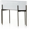 Weathered Brass, White High Gloss