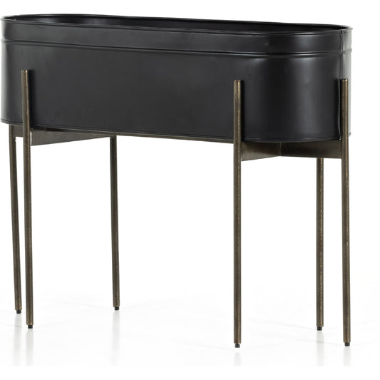 Jed Planter by Four Hands. Made from iron in a transitional style.