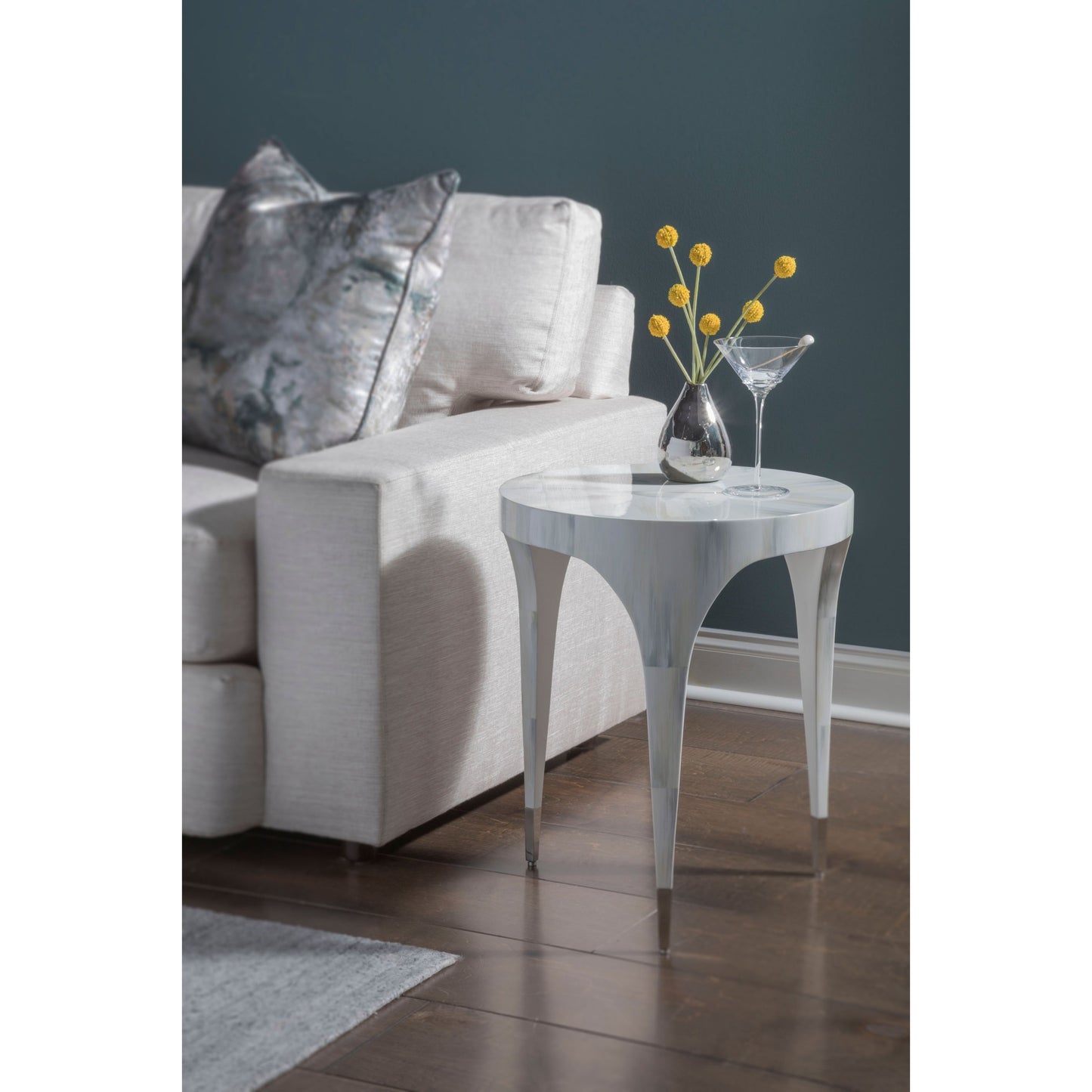 001 SI-1770442 | Lifestyle | Bello Spot Table by Artistica Home in white, gray bone. Made from unique in a modern style.