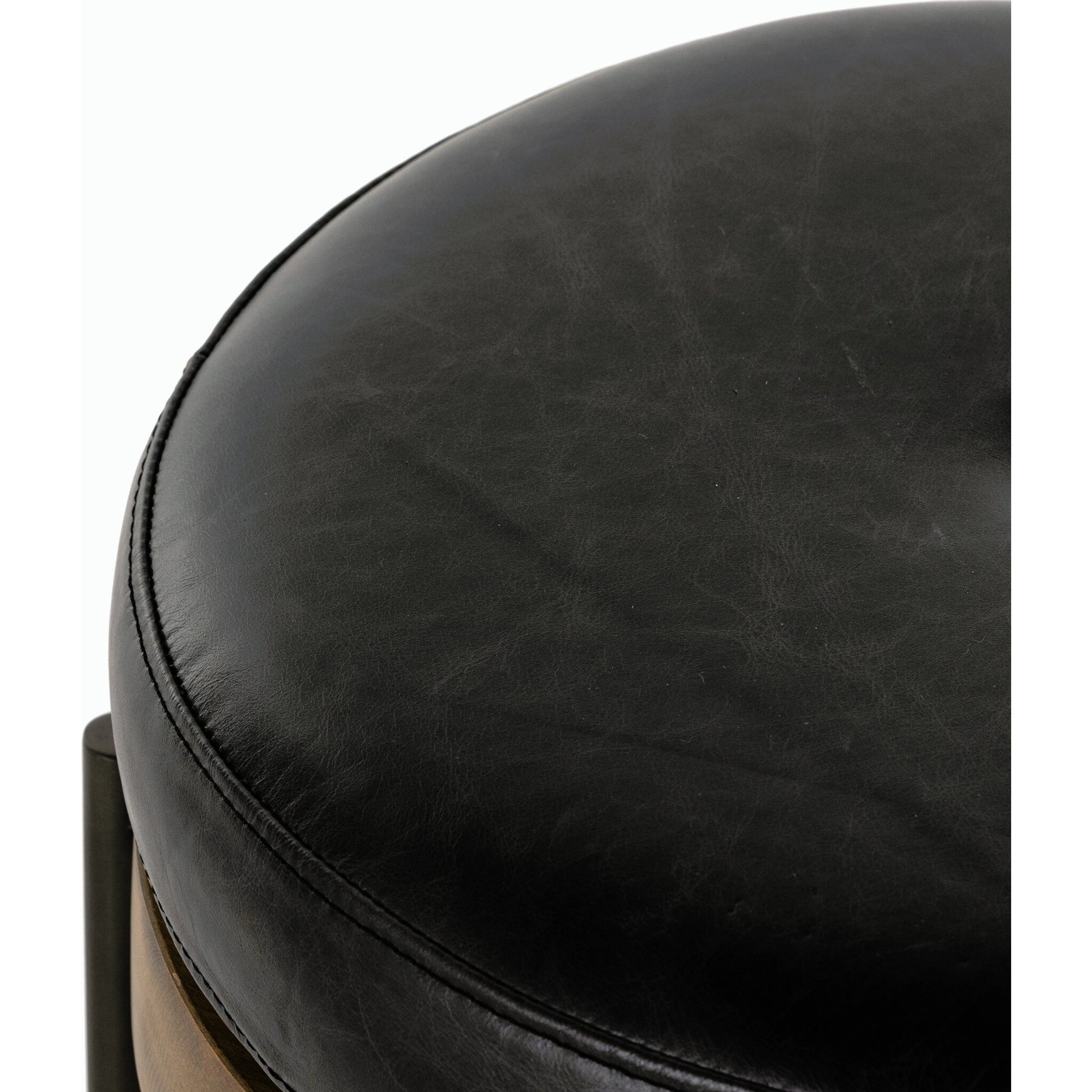 Edwyn Accent Stool by Four Hands in gibson wheat, vintage sienna, gunmetal. Made from 97% polyester, 3% acrylic, solid beech, iron in a modern style.