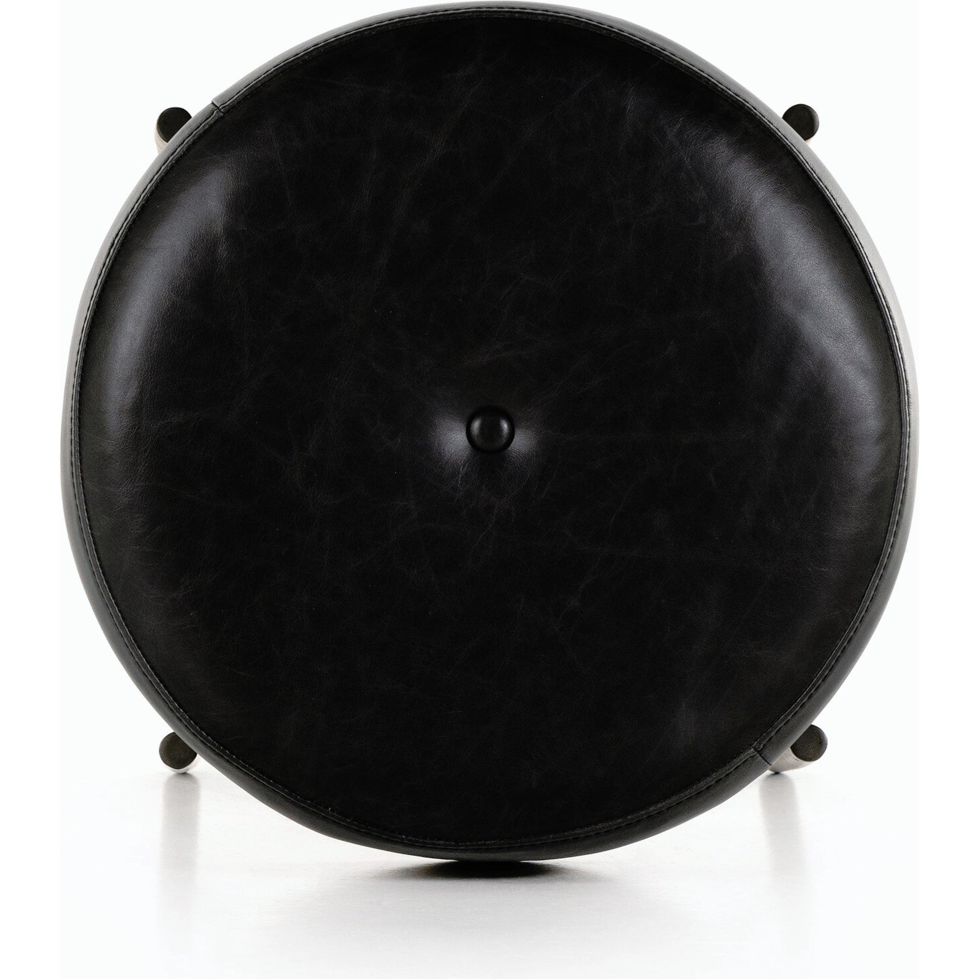 Edwyn Accent Stool by Four Hands in gibson wheat, vintage sienna, gunmetal. Made from 97% polyester, 3% acrylic, solid beech, iron in a modern style.