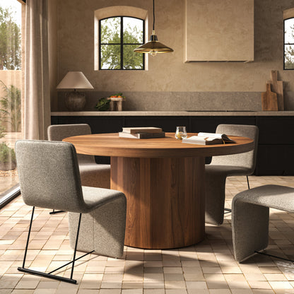 Hudson Round Dining Table by Four Hands. Made from unique in a rustic style.