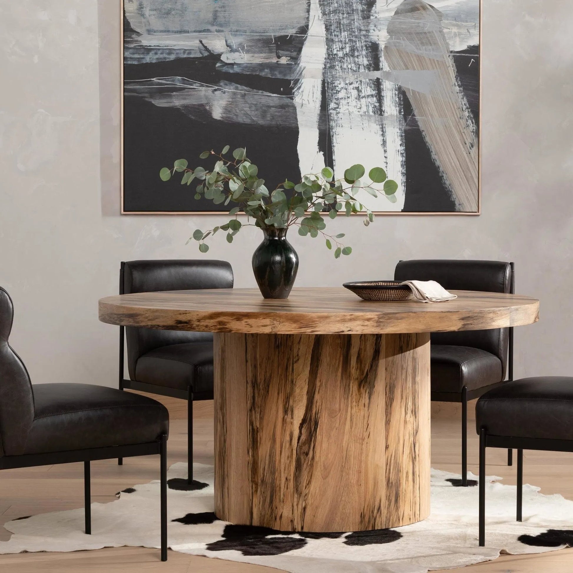 Hudson Round Dining Table by Four Hands. Made from unique in a rustic style.