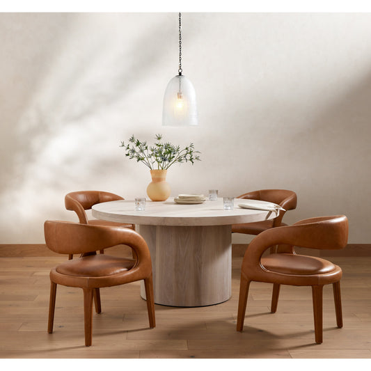 Hudson Round Dining Table by Four Hands. Made from unique in a rustic style.