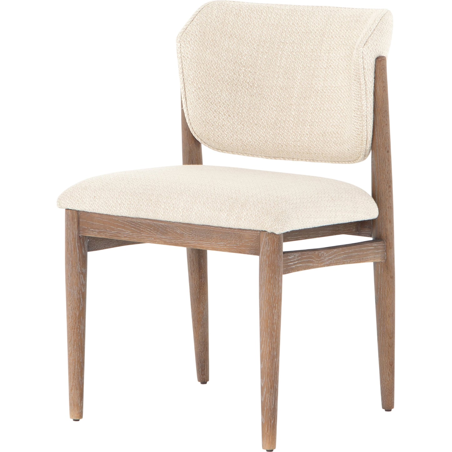 000 SI-1715740 | Primary Silo | Joren Dining Chair by Four Hands in irving taupe and pecan whitewash. Made from 56% polyester, 44% acrylic, solid nettlewood, 100% polyester in a coastal style.