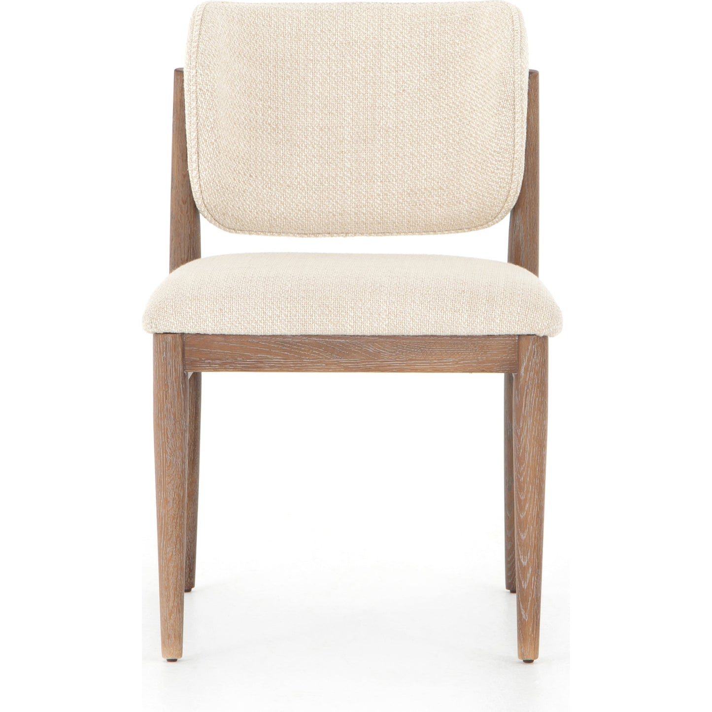 003 SI-1715740 | Additional Silo | Joren Dining Chair by Four Hands in irving taupe and pecan whitewash. Made from 56% polyester, 44% acrylic, solid nettlewood, 100% polyester in a coastal style.