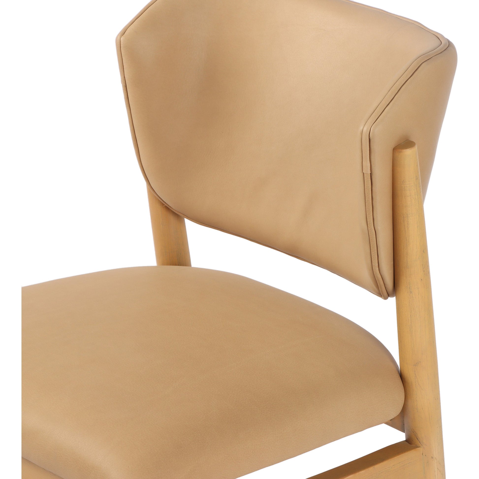 Joren Dining Chair by Four Hands in irving taupe and pecan whitewash. Made from 56% polyester, 44% acrylic, solid nettlewood, 100% polyester in a coastal style.