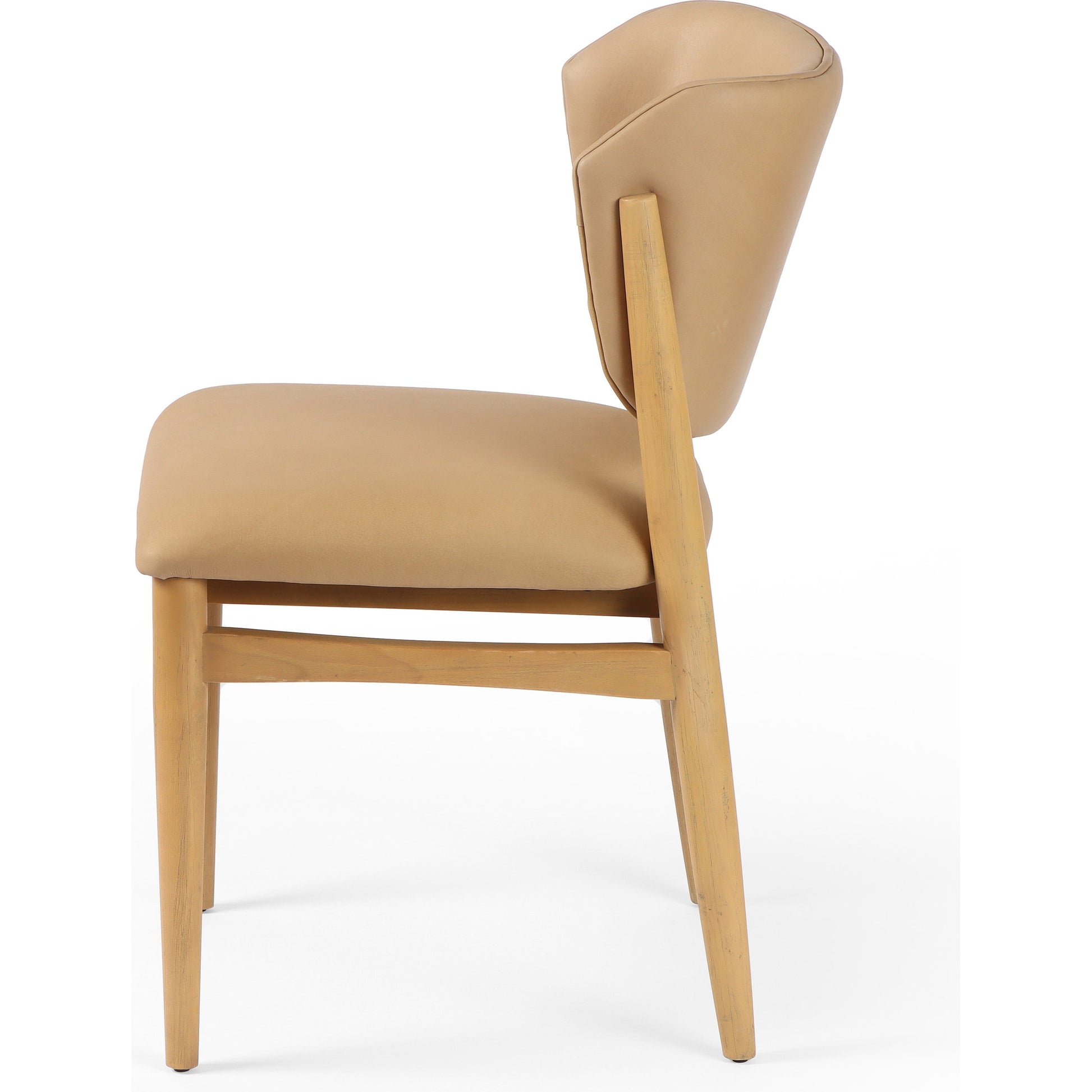 Joren Dining Chair by Four Hands in irving taupe and pecan whitewash. Made from 56% polyester, 44% acrylic, solid nettlewood, 100% polyester in a coastal style.