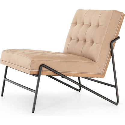Romy Chair by Four Hands in neutral fleck. Made from 60% polyester, 40% acrylic, solid beech, iron in a modern style.