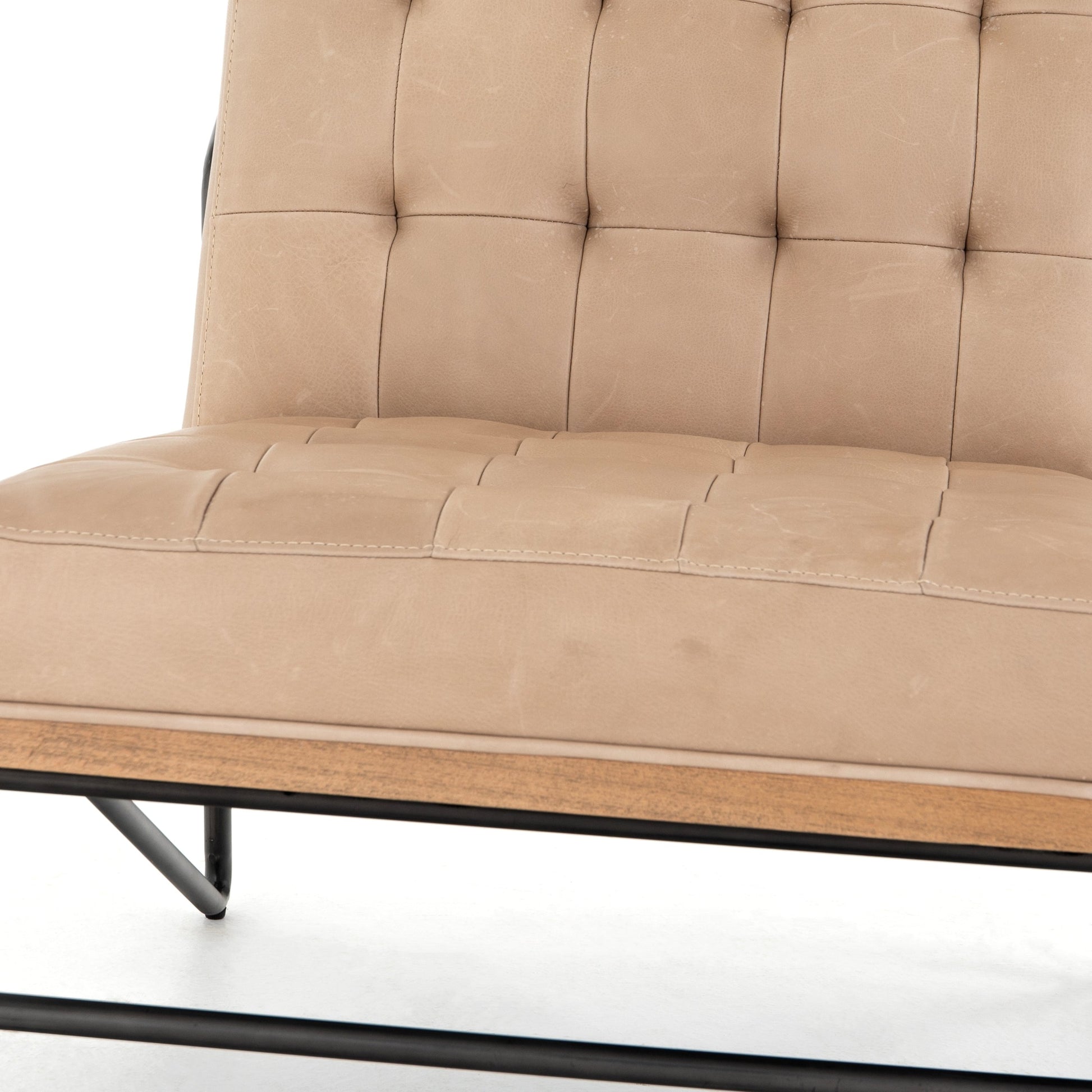 Romy Chair by Four Hands in neutral fleck. Made from 60% polyester, 40% acrylic, solid beech, iron in a modern style.