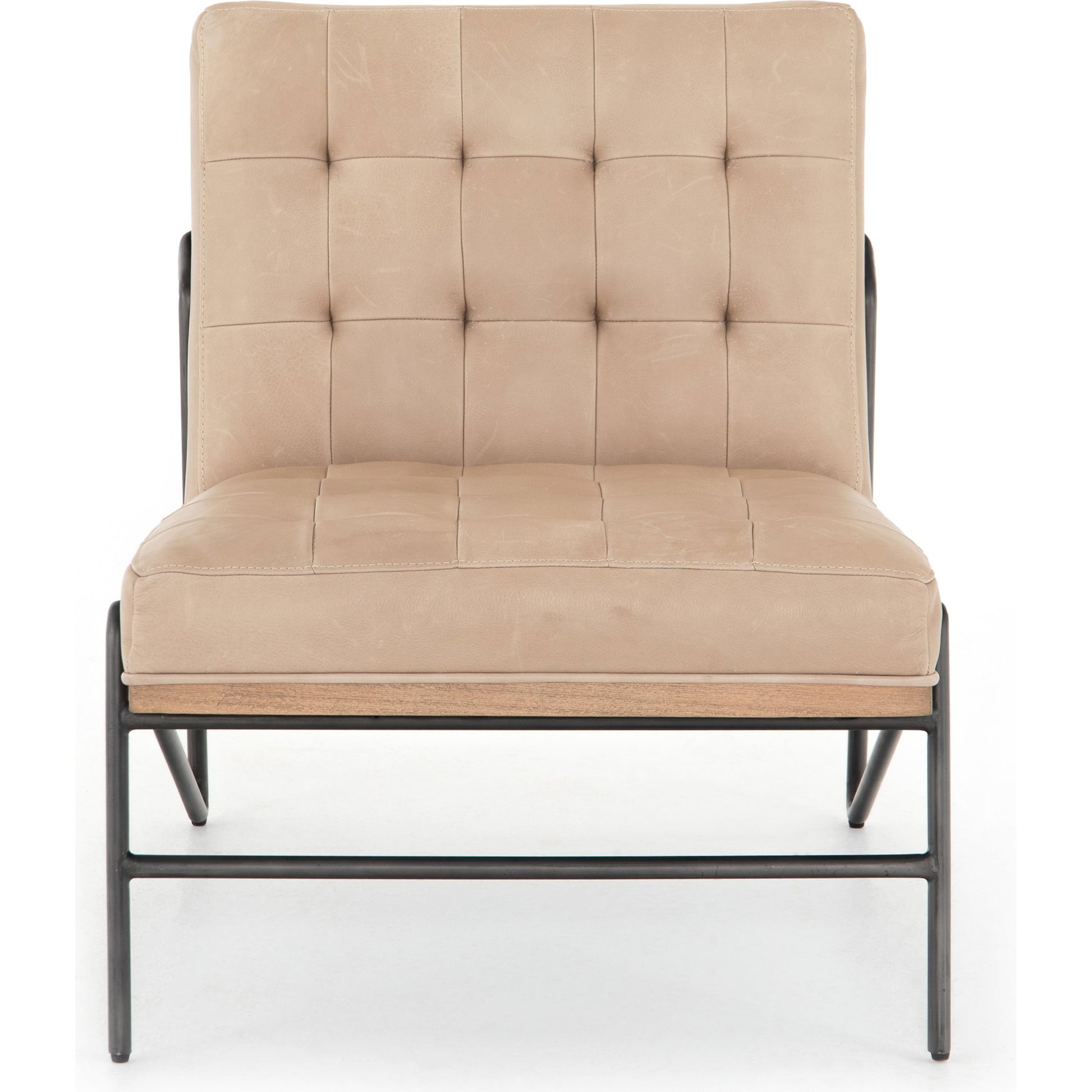 Romy Chair by Four Hands in neutral fleck. Made from 60% polyester, 40% acrylic, solid beech, iron in a modern style.