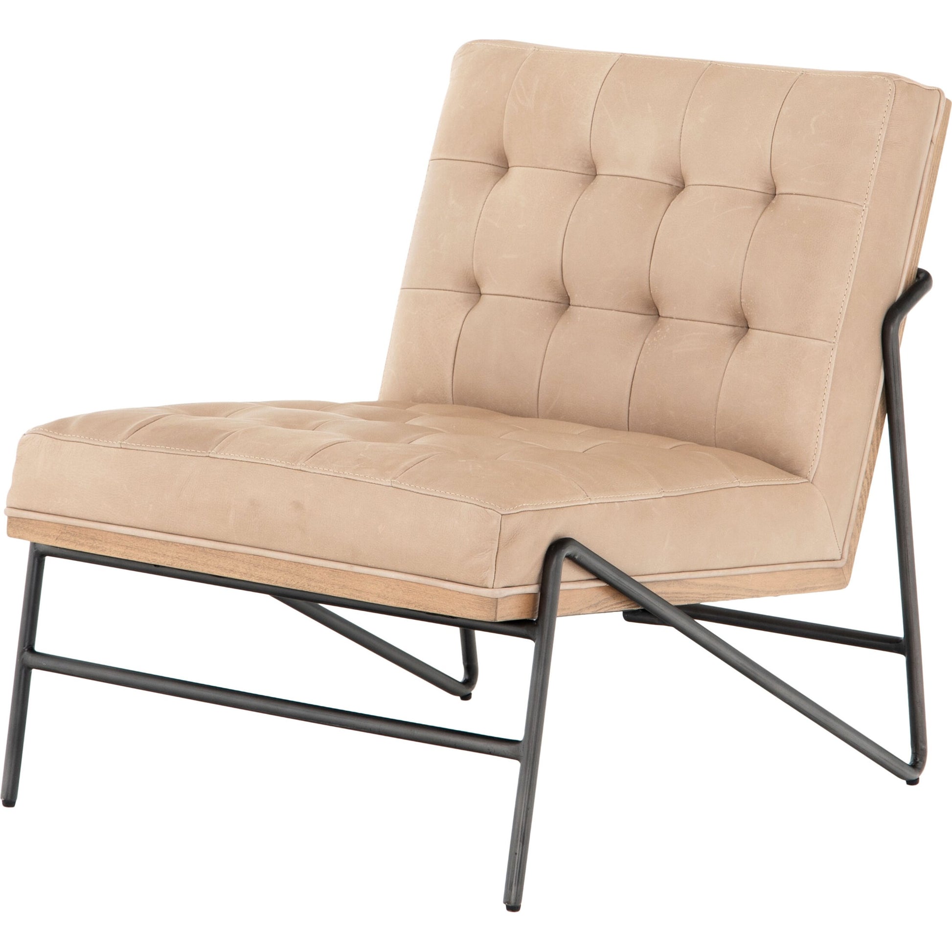 Romy Chair by Four Hands in neutral fleck. Made from 60% polyester, 40% acrylic, solid beech, iron in a modern style.