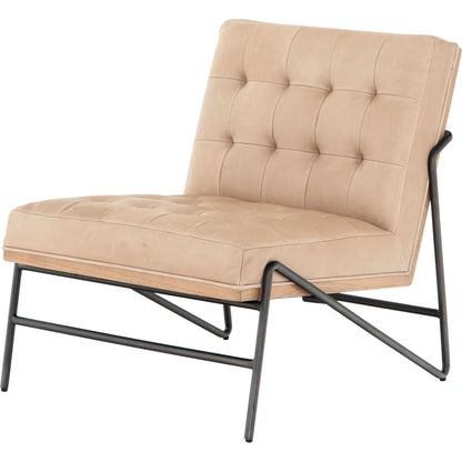 Romy Chair by Four Hands in neutral fleck. Made from 60% polyester, 40% acrylic, solid beech, iron in a modern style.
