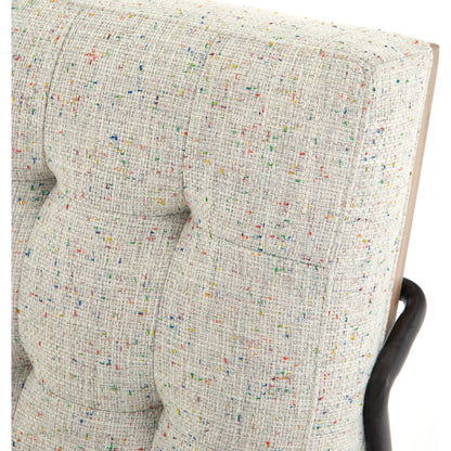 Romy Chair by Four Hands in neutral fleck. Made from 60% polyester, 40% acrylic, solid beech, iron in a modern style.