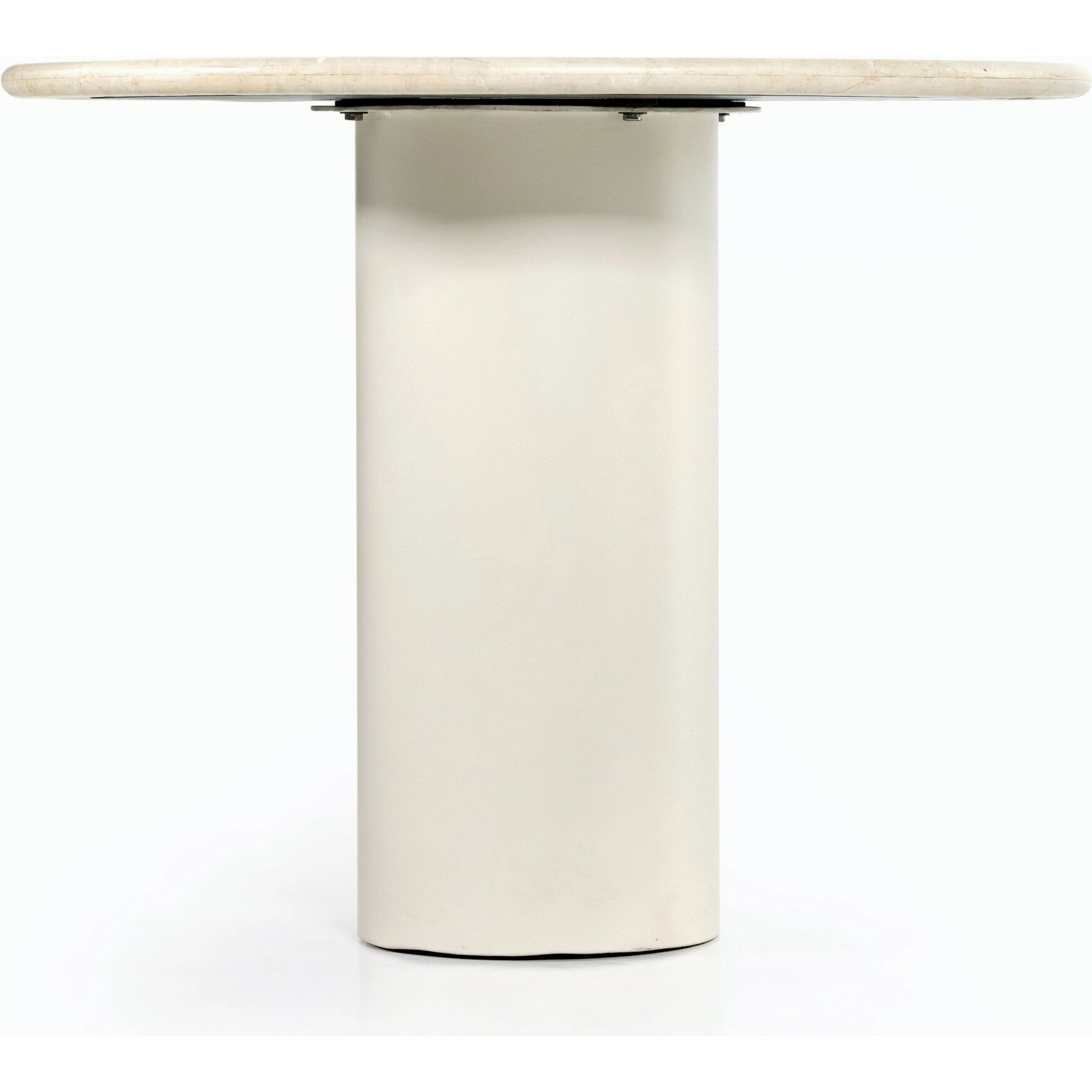 Belle Round Dining Table by Four Hands. Made from solid marble, iron in a modern style.