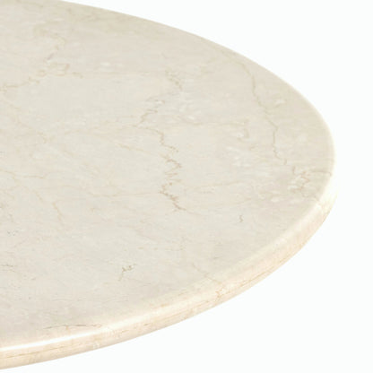 Belle Round Dining Table by Four Hands. Made from solid marble, iron in a modern style.