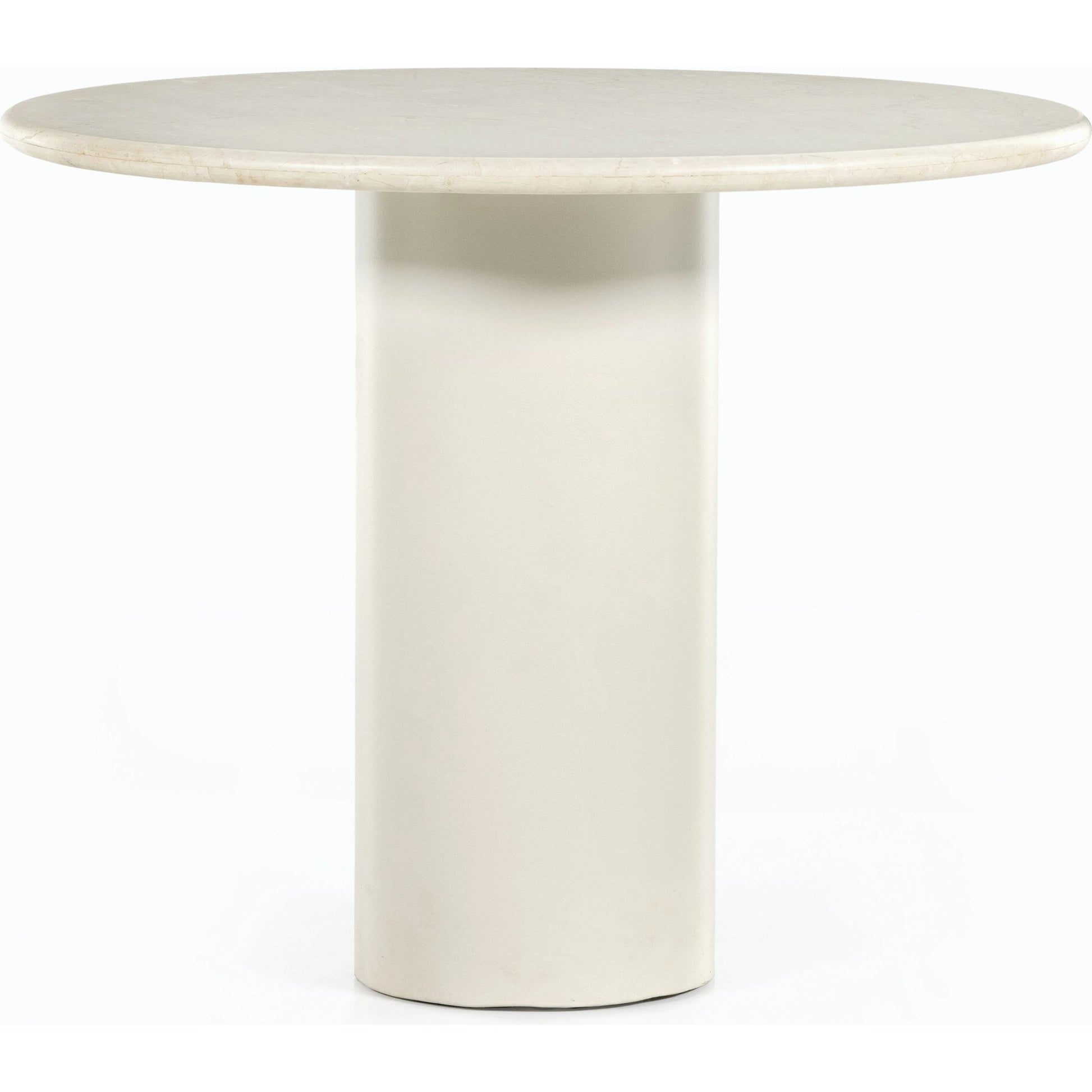 Belle Round Dining Table by Four Hands. Made from solid marble, iron in a modern style.