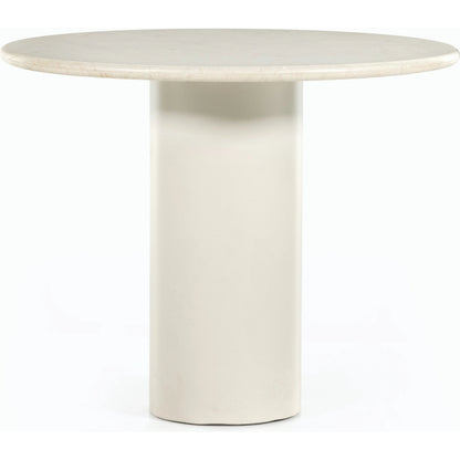 Belle Round Dining Table by Four Hands. Made from solid marble, iron in a modern style.