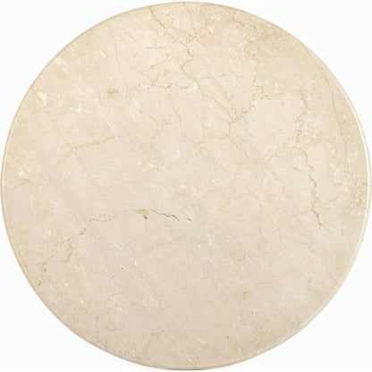 Belle Round Dining Table by Four Hands. Made from solid marble, iron in a modern style.