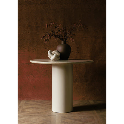 Belle Round Dining Table by Four Hands. Made from solid marble, iron in a modern style.