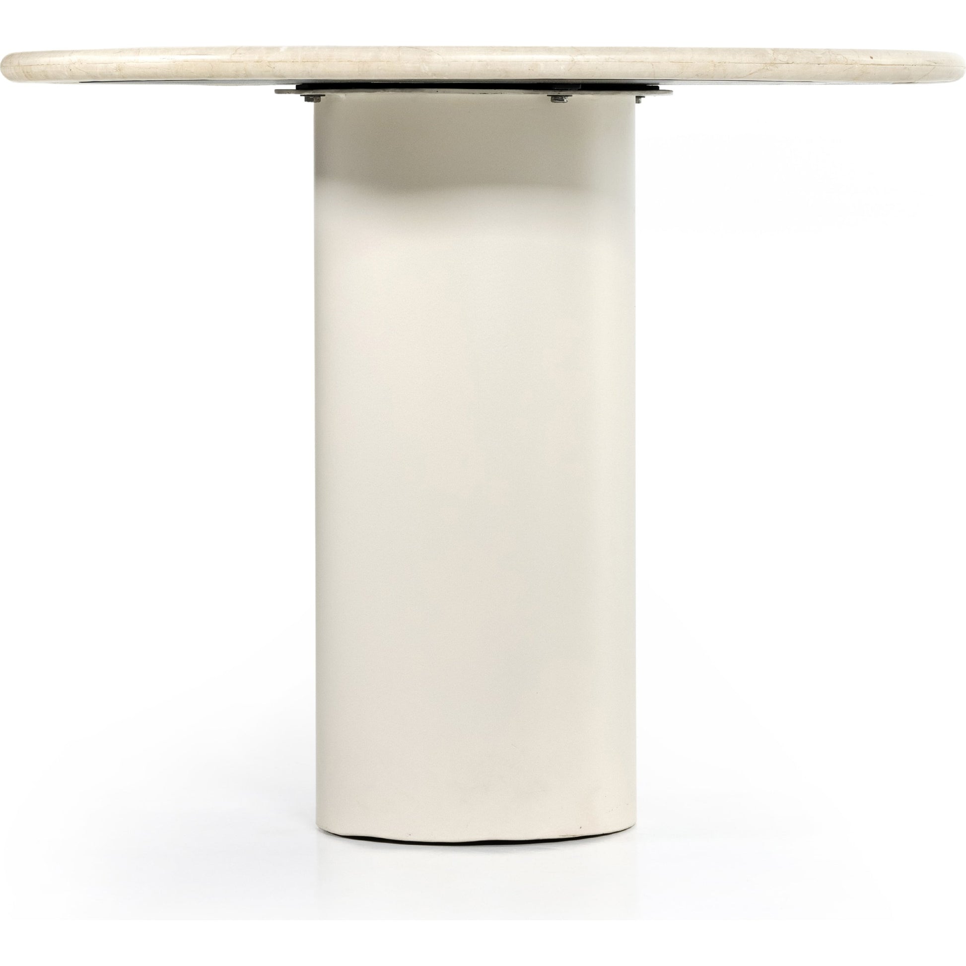 Belle Round Dining Table by Four Hands. Made from solid marble, iron in a modern style.