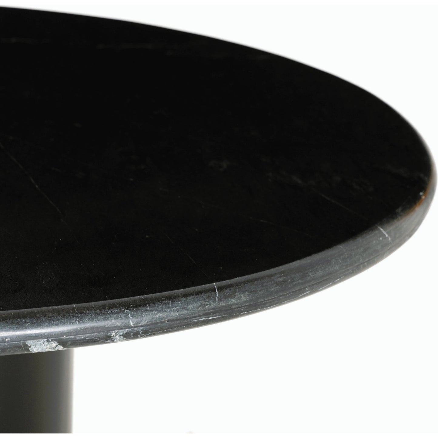011 SI-2158062 | Closeup | Belle Round Dining Table by Four Hands. Made from solid marble, iron in a modern style.