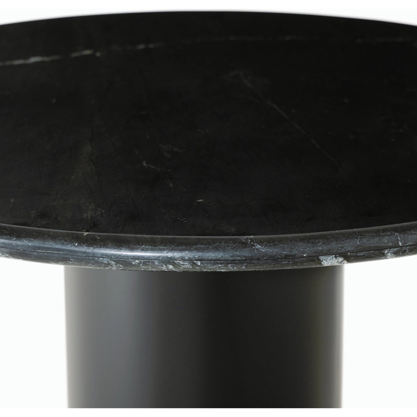 013 SI-2158062 | Closeup | Belle Round Dining Table by Four Hands. Made from solid marble, iron in a modern style.