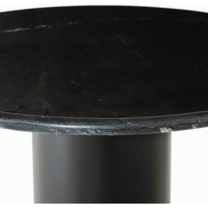 Belle Round Dining Table by Four Hands. Made from solid marble, iron in a modern style.