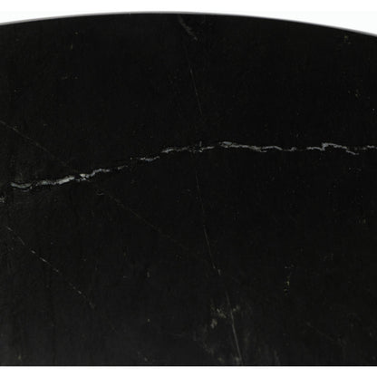 Belle Round Dining Table by Four Hands. Made from solid marble, iron in a modern style.