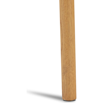 Pace Dining Chair by Four Hands in natural cane, dover crescent and burnished oak. Made from 71% viscose (rayon), 17% polyester, 12% flax, linen, solid oak, cane in a coastal style.