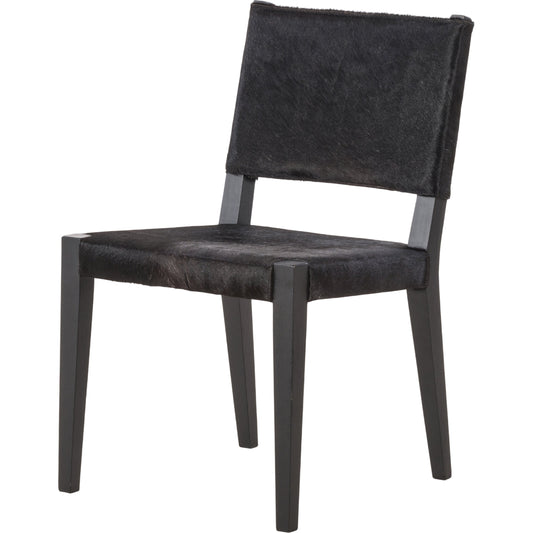 Villa Dining Chair by Four Hands. Made from hair on hide, solid beech, iron in a rustic style.