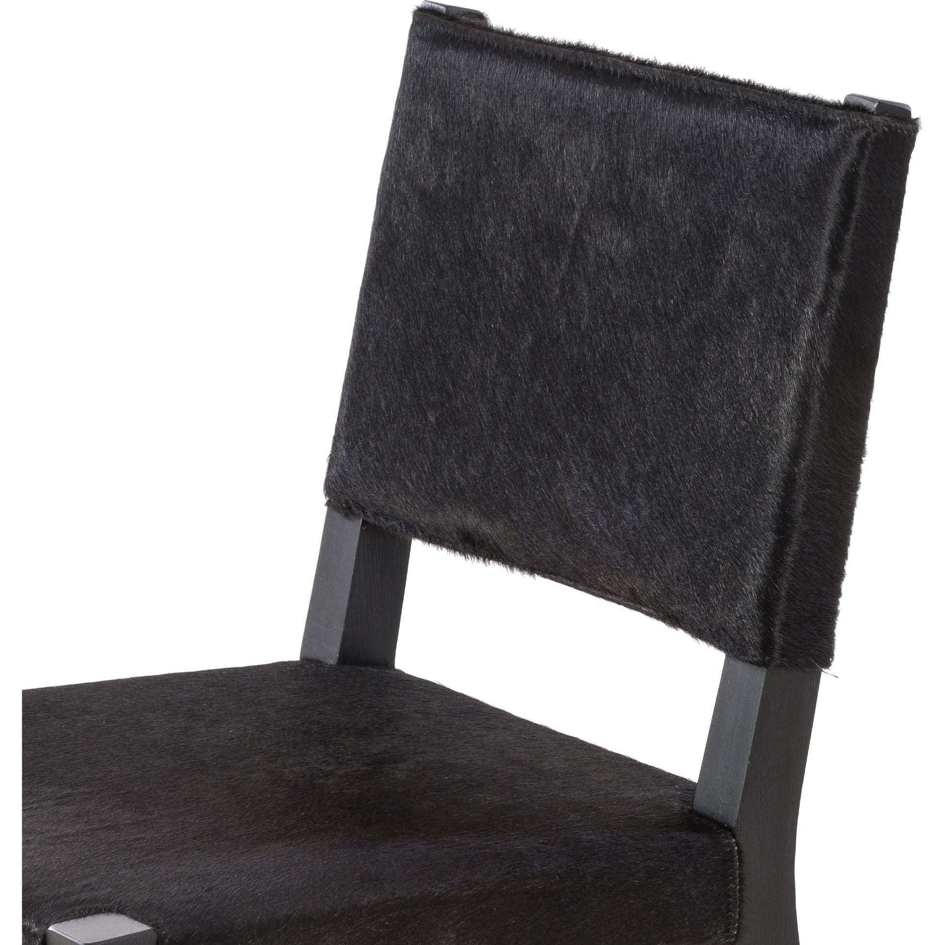 Villa Dining Chair by Four Hands. Made from hair on hide, solid beech, iron in a rustic style.