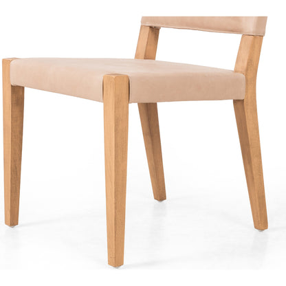Villa Dining Chair by Four Hands. Made from hair on hide, solid beech, iron in a rustic style.