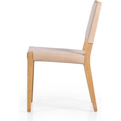 Villa Dining Chair by Four Hands. Made from hair on hide, solid beech, iron in a rustic style.
