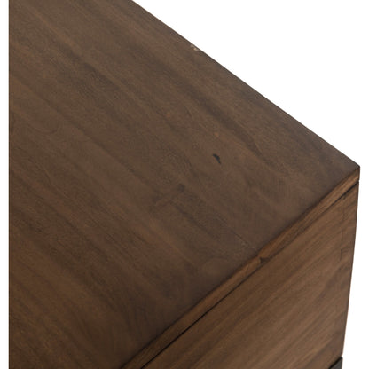Trey Trunk by Four Hands. Made from solid poplar, top grain leather, iron in a rustic style.