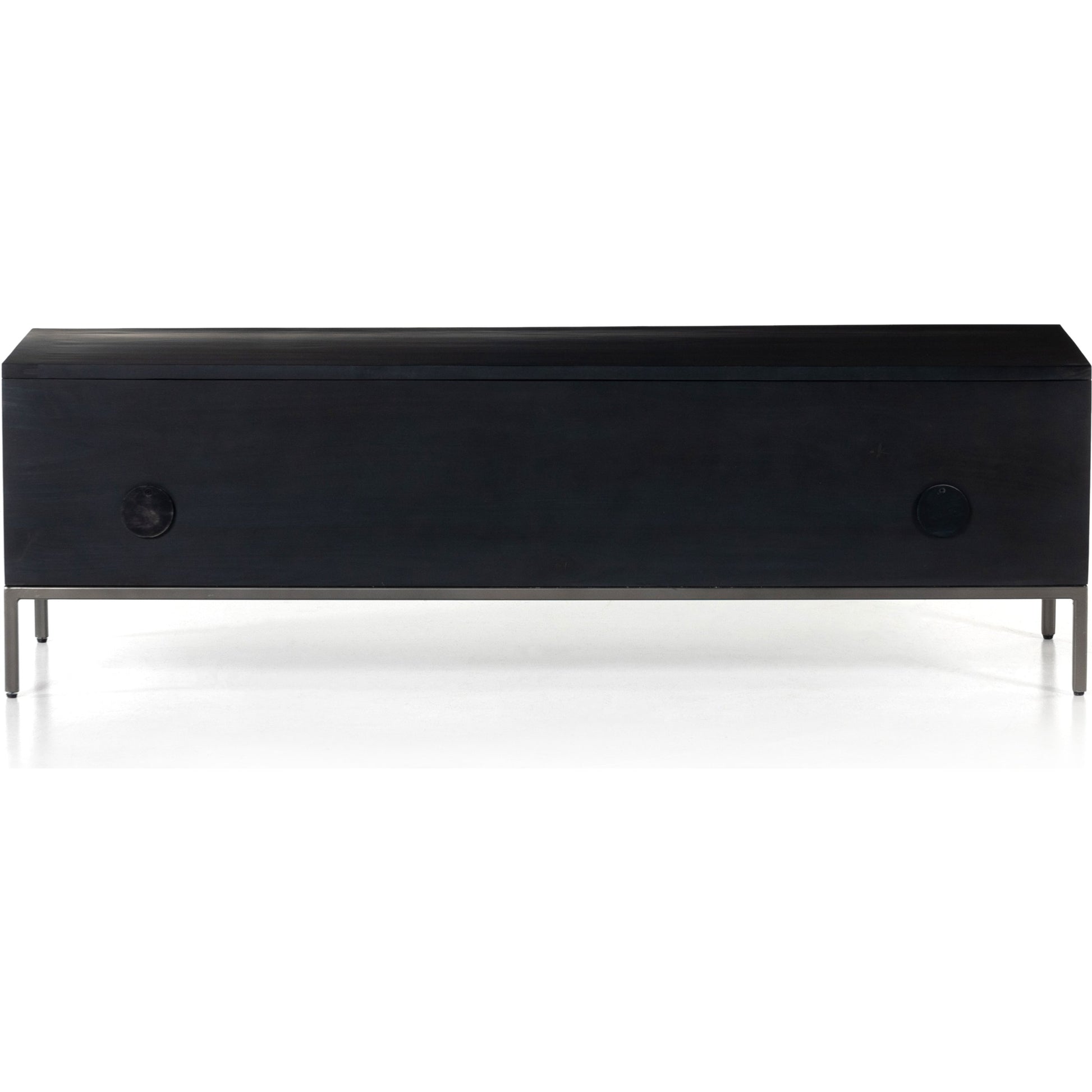 Trey Trunk by Four Hands. Made from solid poplar, top grain leather, iron in a rustic style.