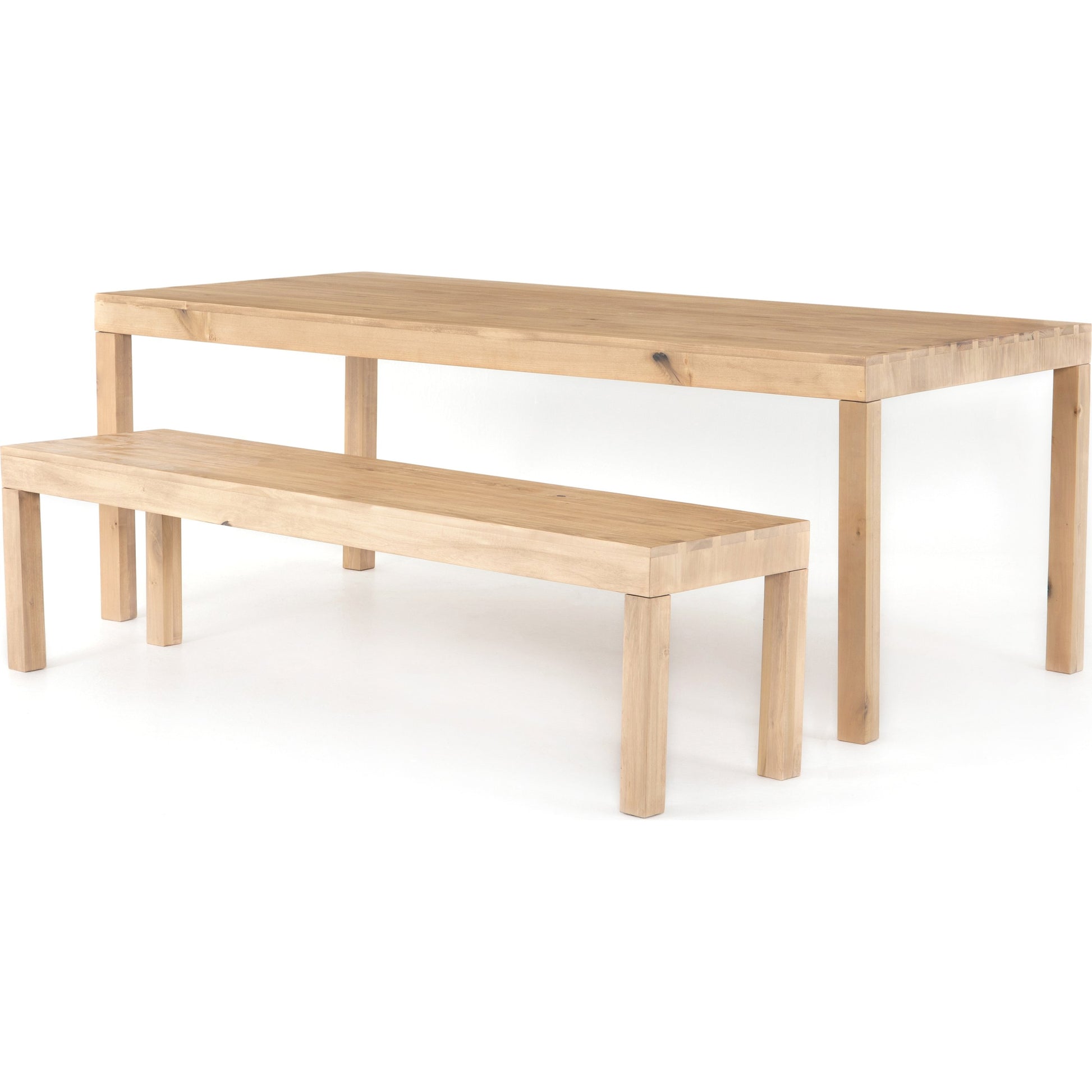 Isador Dining Table by Four Hands. Made from solid poplar in a modern style.