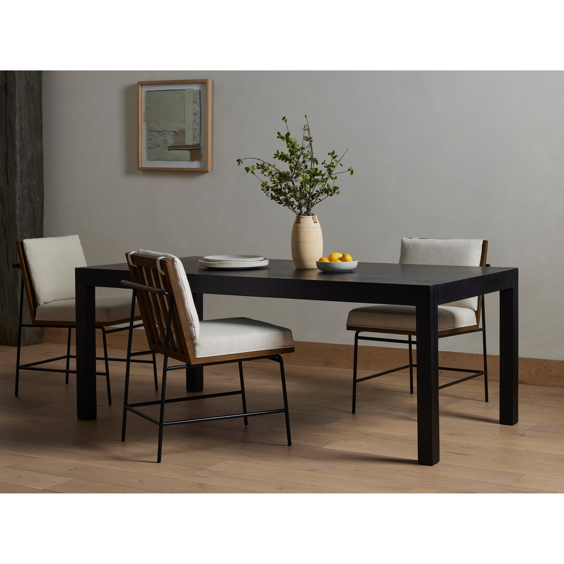 Isador Dining Table by Four Hands. Made from solid poplar in a modern style.